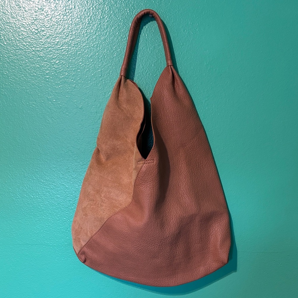 Shiraleah Tan Leather Tote Bag